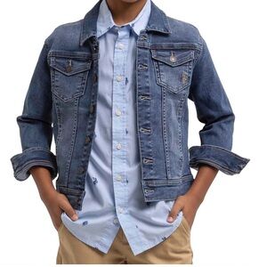 Denim Jacket with Light Blue Shirt